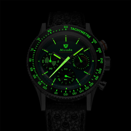 Nivada Grenchen Chronoking Mecaquartz Racing Green