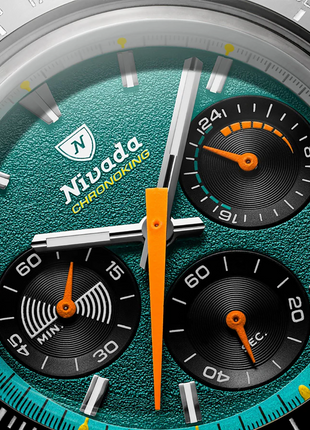 Nivada Grenchen Chronoking Mecaquartz Racing Green