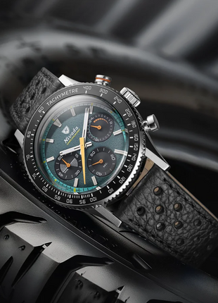 Nivada Grenchen Chronoking Mecaquartz Racing Green