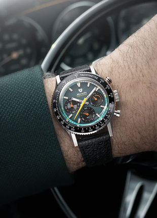 Nivada Grenchen Chronoking Mecaquartz Racing Green