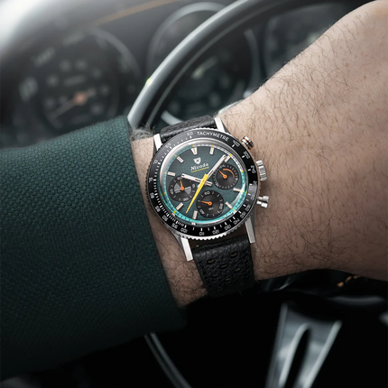 Nivada Grenchen Chronoking Mecaquartz Racing Green