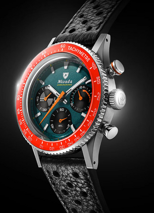 Nivada Grenchen Chronoking Mecaquartz Racing Green