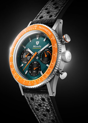 Nivada Grenchen Chronoking Mecaquartz Racing Green