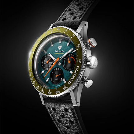 Nivada Grenchen Chronoking Mecaquartz Racing Green