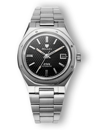 Nivada Grenchen F77 Black with Date