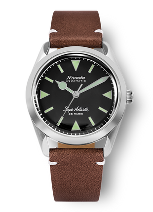 Nivada Grenchen Super Antarctic Black Green Lume