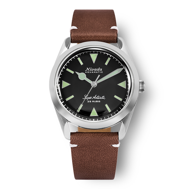 Nivada Grenchen Super Antarctic Black Green Lume