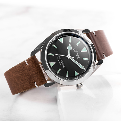 Nivada Grenchen Super Antarctic Black Green Lume