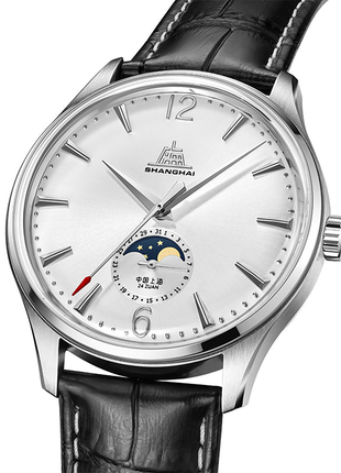Shanghai Watch Pioneer Moonphase 39mm - Silver Dial