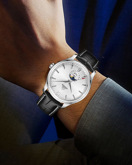 Shanghai Watch Pioneer Moonphase 39mm - Silver Dial