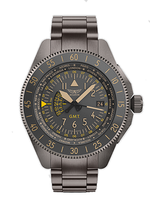 Aviator Airacobra GMT Grey PVD Bracelet