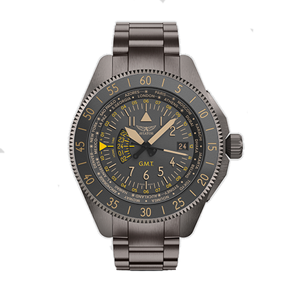 Aviator Airacobra GMT Grey PVD Bracelet