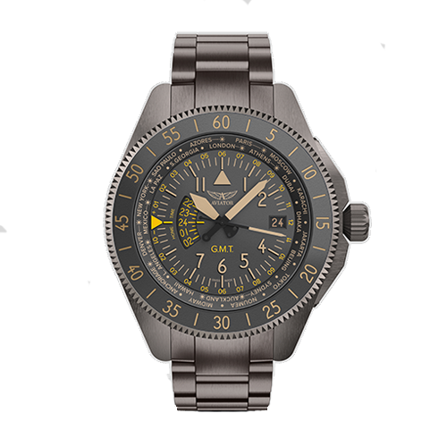 Aviator Airacobra GMT Grey PVD Bracelet