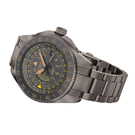 Aviator Airacobra GMT Grey PVD Bracelet