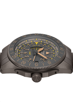 Aviator Airacobra GMT Grey PVD Bracelet
