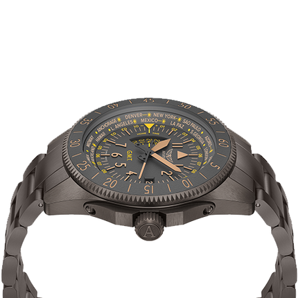 Aviator Airacobra GMT Grey PVD Bracelet