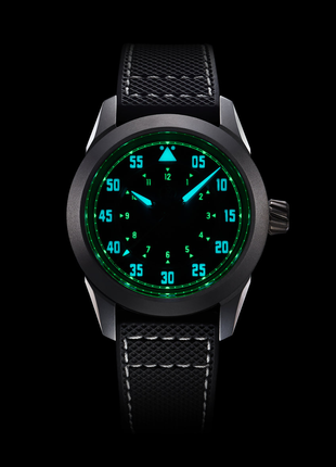 Zelos Eagle 2 Titanium Carbon - Pilot Automatic Watch with LJP G100