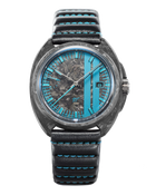 Zelos GT Carbon Teal 40mm - Forged Carbon Dial Automatic Watch