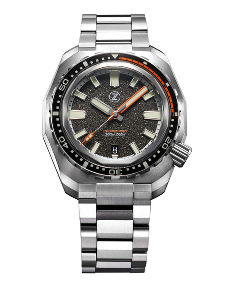 Zelos Hammerhead V3 Granite 44mm - Titanium Automatic Diver Watch