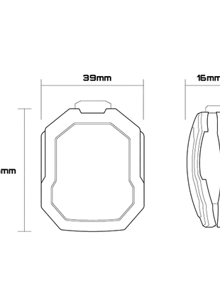 ANGLES Orbitron Ash Titanium 39mm automatic watch case dimensions