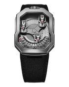 ANGLES Orbitron Ash Titanium 39mm automatic watch with rotating pyramid time display