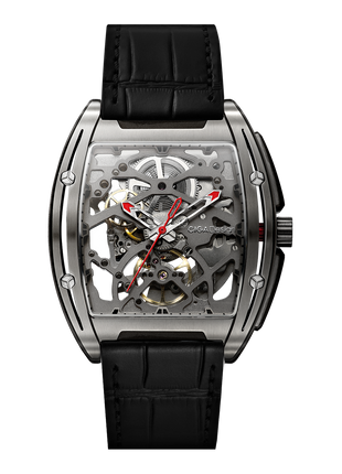 CIGA Design Edge Titanium Orange Skeleton Automatic Watch
