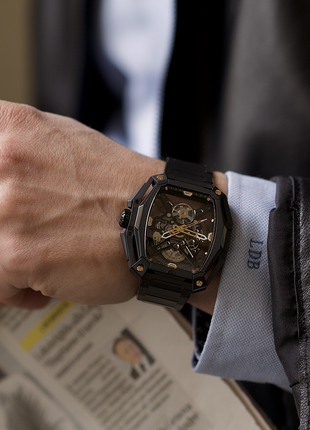 CIGA DESIGN Hunter Gold Automatic Skeleton Watch