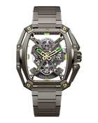CIGA DESIGN Hunter Vintage Brown Gold automatic skeleton watch with integrated H-link bracelet