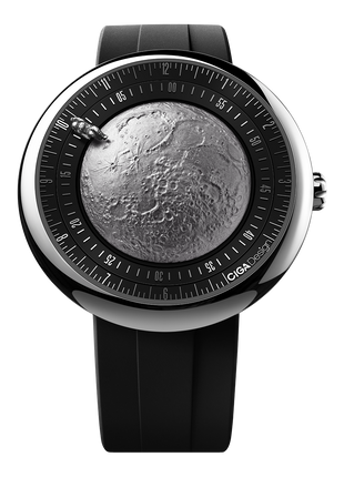 CIGA Design Moon Walker automatic watch lunar surface dial front view