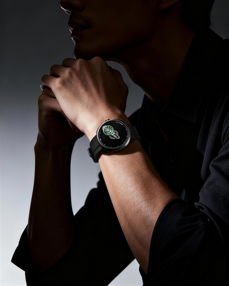 CIGA Design Time Cipher stainless steel watch worn on wrist