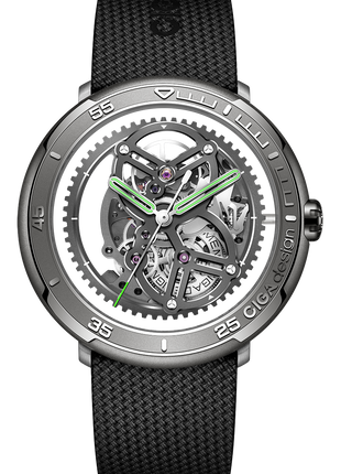 CIGA DESIGN Vector Titanium Automatic Skeleton Watch Front