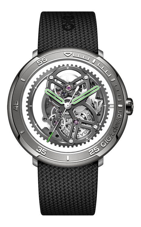 CIGA DESIGN Vector Titanium Automatic Skeleton Watch Front