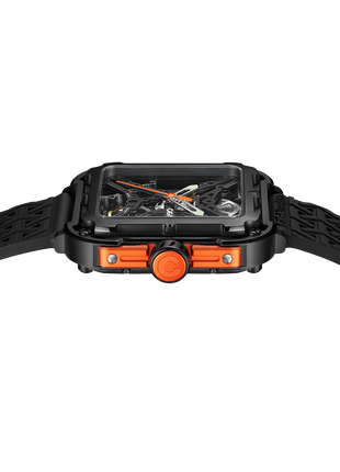 CIGA Design X Series Gorilla Orange PVD crown detail
