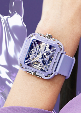 CIGA Design X Series Machina Purple watch worn on wrist