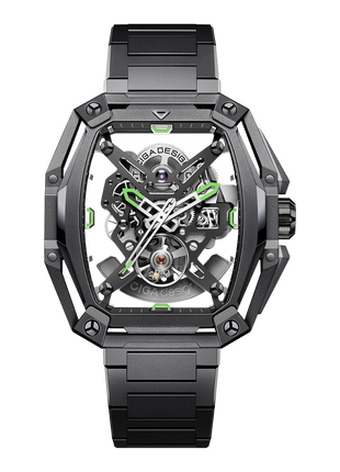 CIGA Design Z Series Hunter Carbon automatic watch front view