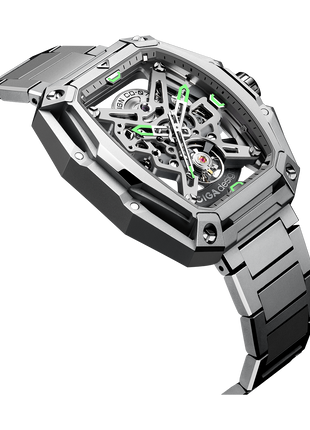 CIGA Design Z Hunter Silver angular case profile detail