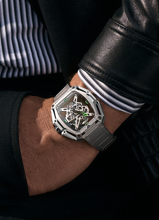 CIGA Design Z Hunter Silver watch worn on wrist