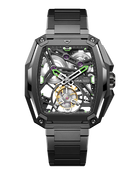 CIGA Design Hunter Tourbillon Carbon skeleton watch front view