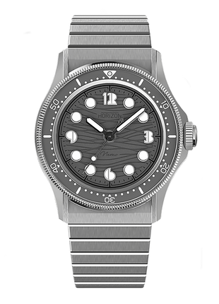 Horizon Nemo Grey Matters Grey Wave 40mm automatic watch with textured grey dial