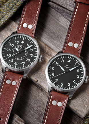 Laco Aachen and Augsburg 42 Type B Automatic Pilot Watches front view