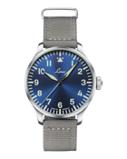 Laco Augsburg Blaue Stunde 42 Type A Automatic Pilot Watch with blue sunray Flieger dial