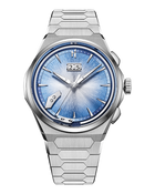 Lucky Harvey Chiming Watch 2.0 Blue with hand-brushed dial and Grade 5 titanium case
