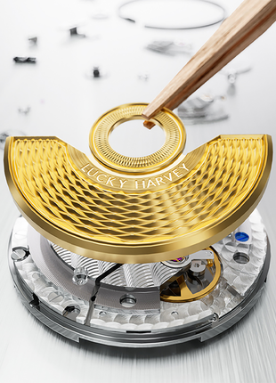 Rotor of Lucky Harvey Chiming Watch 2.0 sapphire caseback
