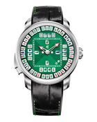 Lucky Harvey Mahjong 43mm automatic watch in stainless steel with green dial and miniature 3D mahjong tiles