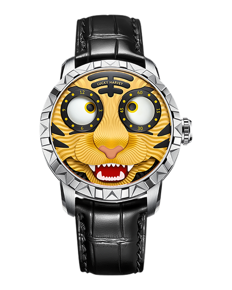 Lucky Harvey Tiger Automata 40mm Orange Tiger automatic watch
