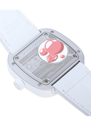 Caseback of SEVENFRIDAY P1C/06 Bubble Gum with NFC authentication technology