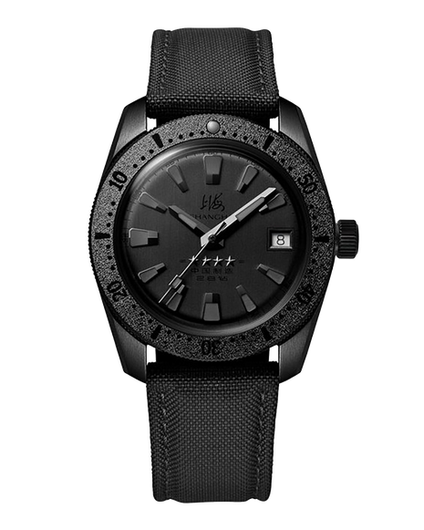 Shanghai Watch Commander Sniper 37.5mm automatic watch with black dial and gunmetal case