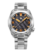 Zelos Hammerhead 43 Field Carbon automatic dive watch with CNC guilloche forged carbon dial